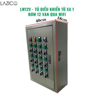LW12V 1PHA – Tủ điều khiển tưới tự động qua WiFi, 1 bơm 12 van điện từ, giám sát từ xa, hẹn giờ linh hoạt